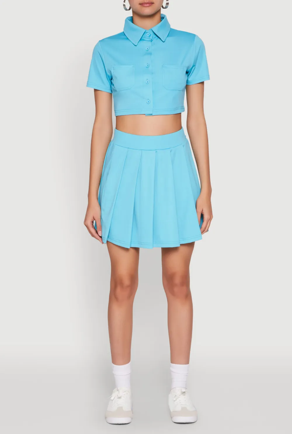 High Waisted Pleated Skirt