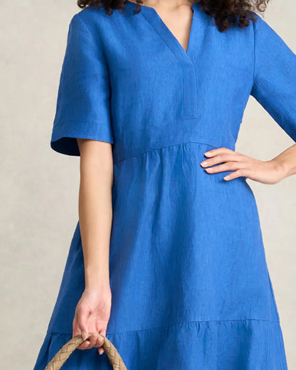 Tiered Linen Dress