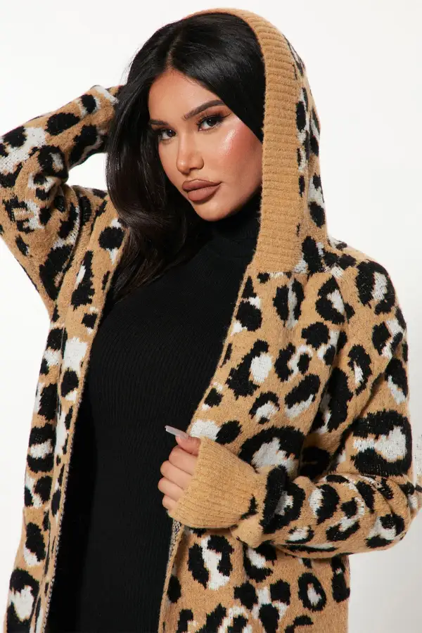 Dangerously Beautiful Leopard Cardigan - Taupe/combo