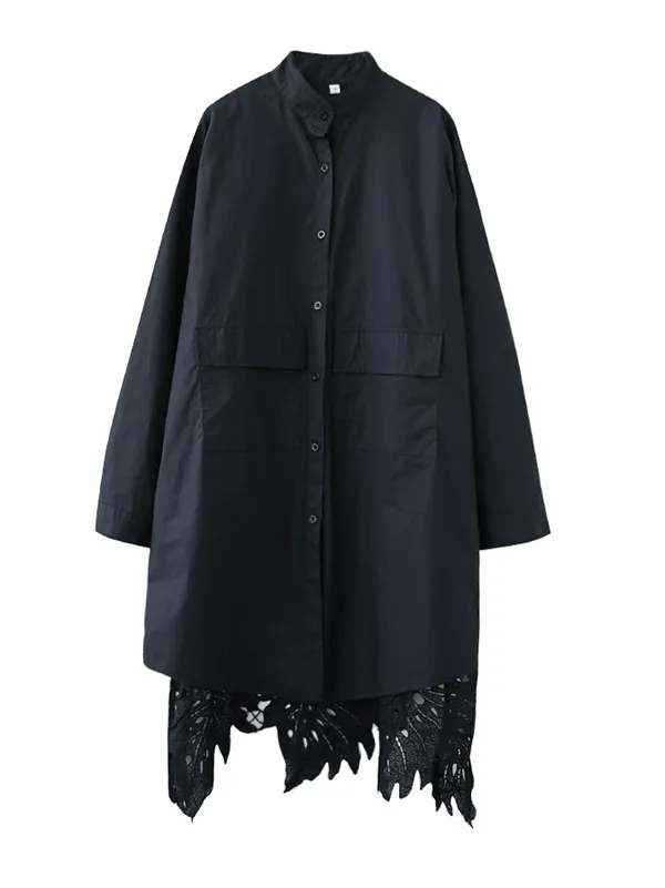 Original Solid Irregularity Hollow Dress