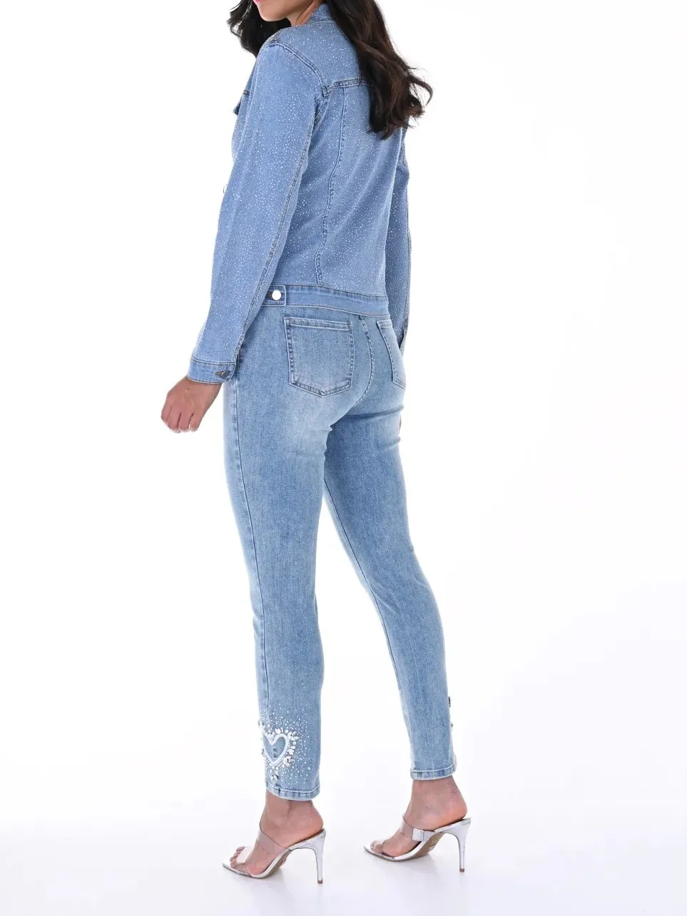 Light Blue Denim Button - Front Jeans