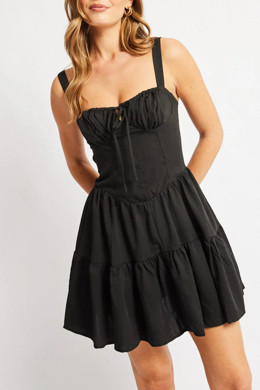 Black Fit And Flare Dress Mini