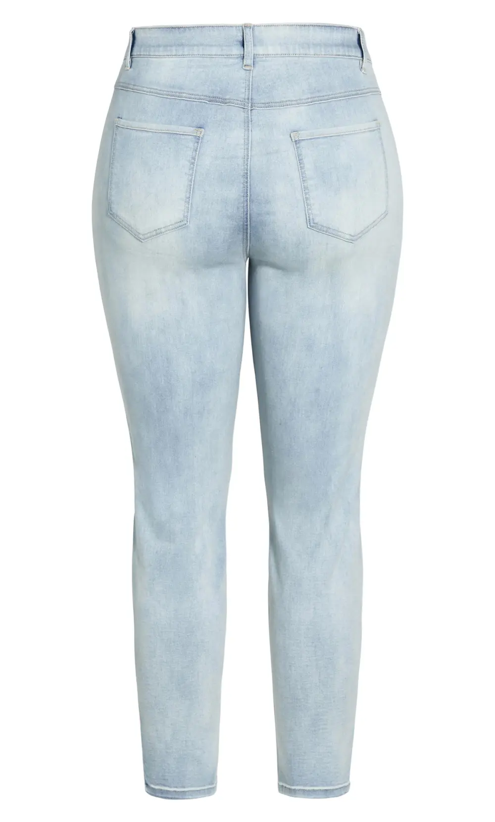 Evans Blue Mid Wash Denim Suri Embroidered Jean