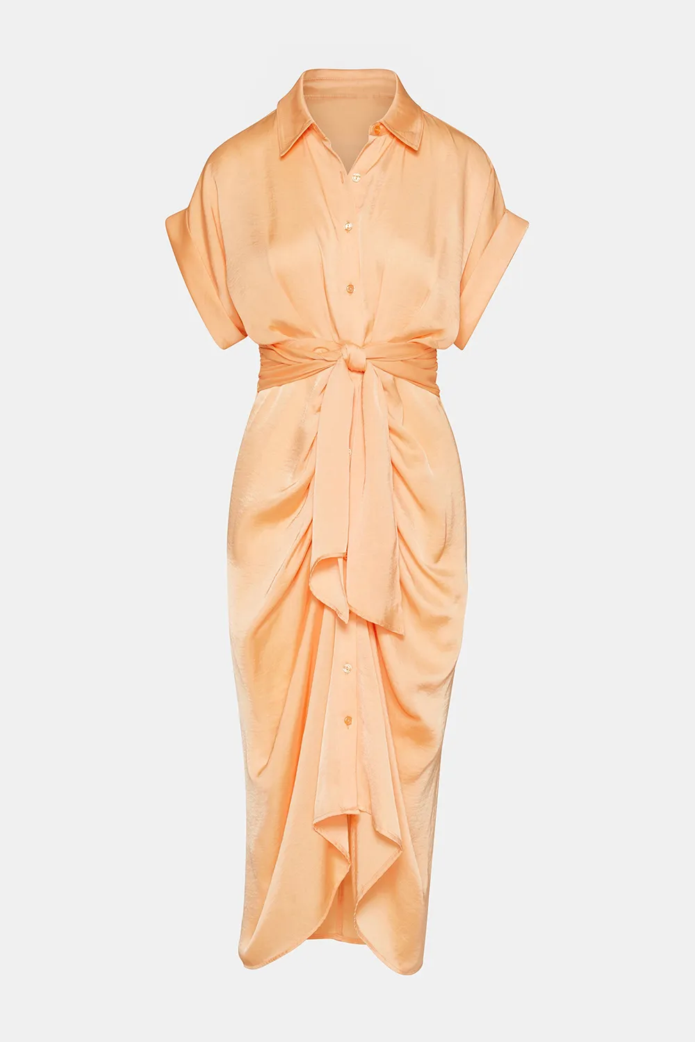 SLIGHT STRETCH DRESS PEACH