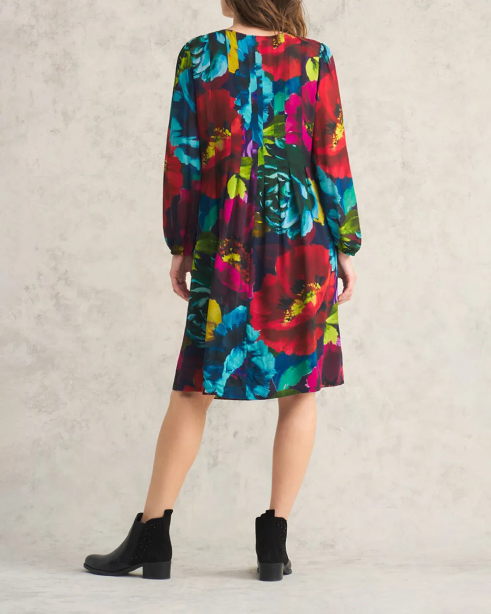 Pleated Georgette Dress