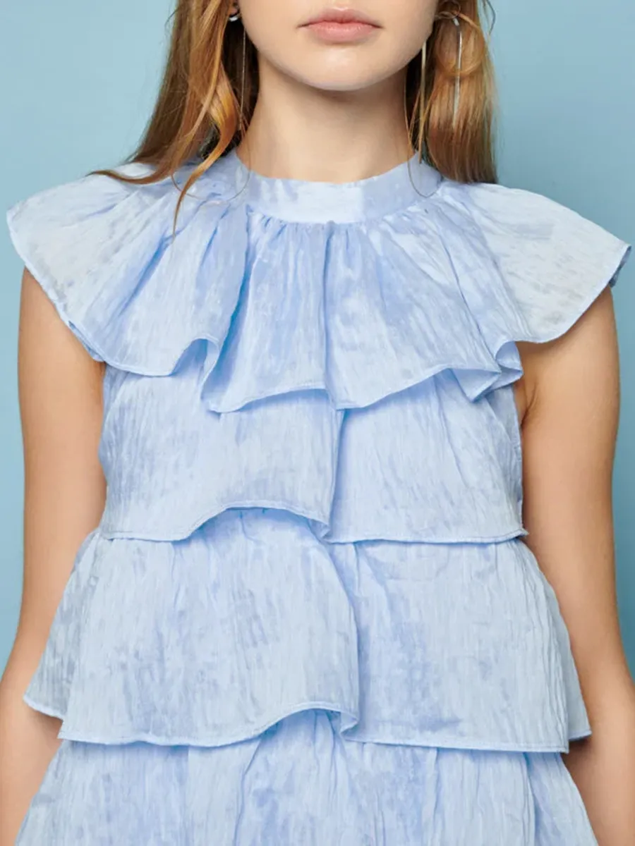 Modern Elegance Ruffle Mini Dress