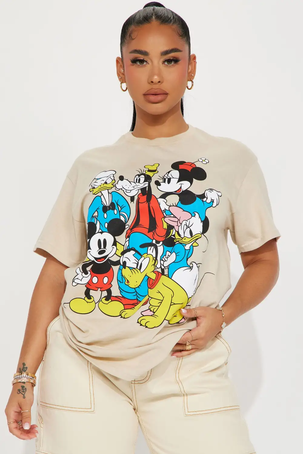 Mickey Mouse The Sensational Six Graphic Tee - Sand
