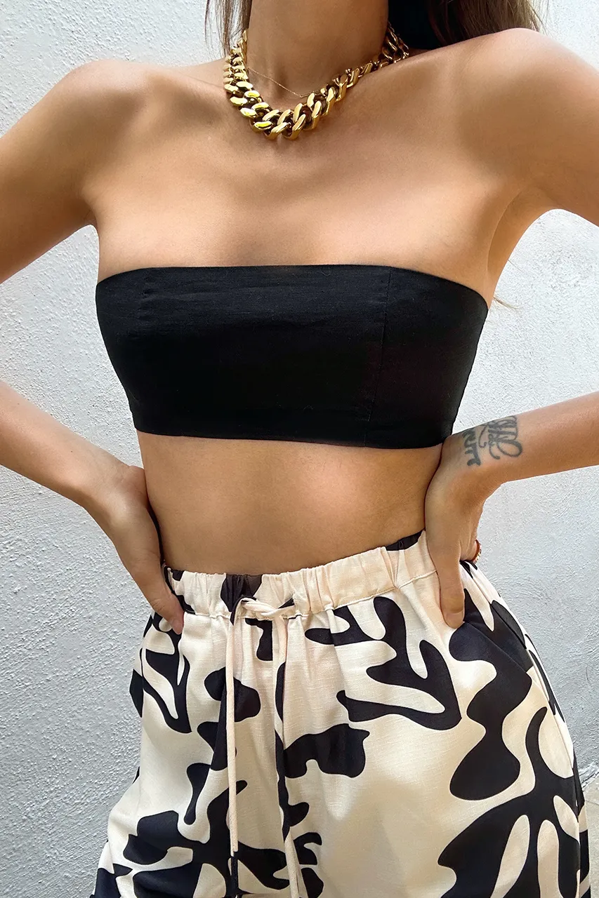 Strapless Tube Crop Bralette Top