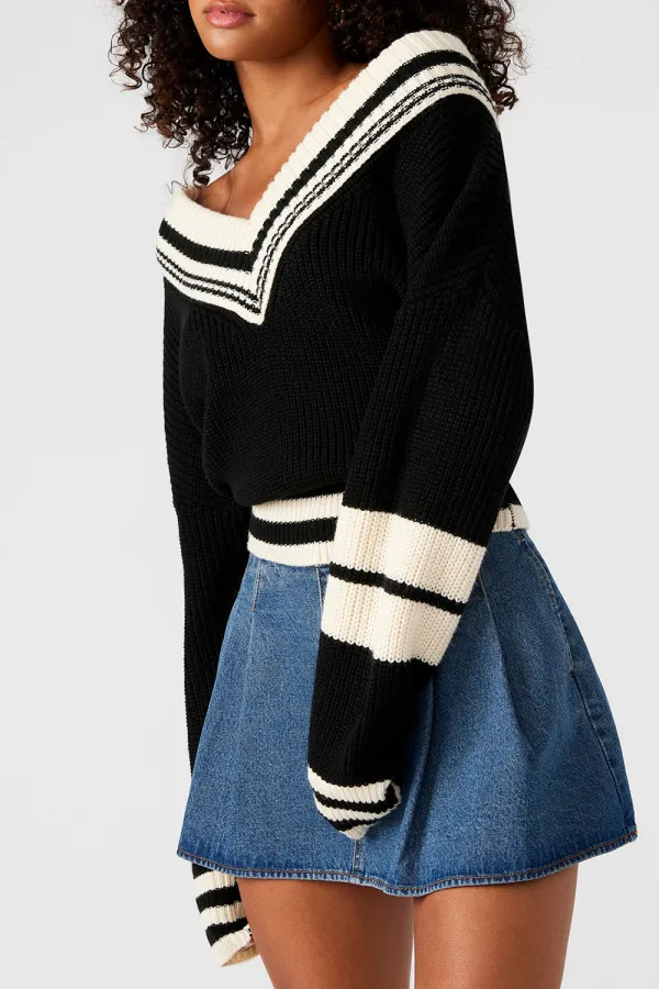 KNITTING PULLOVER BLACK