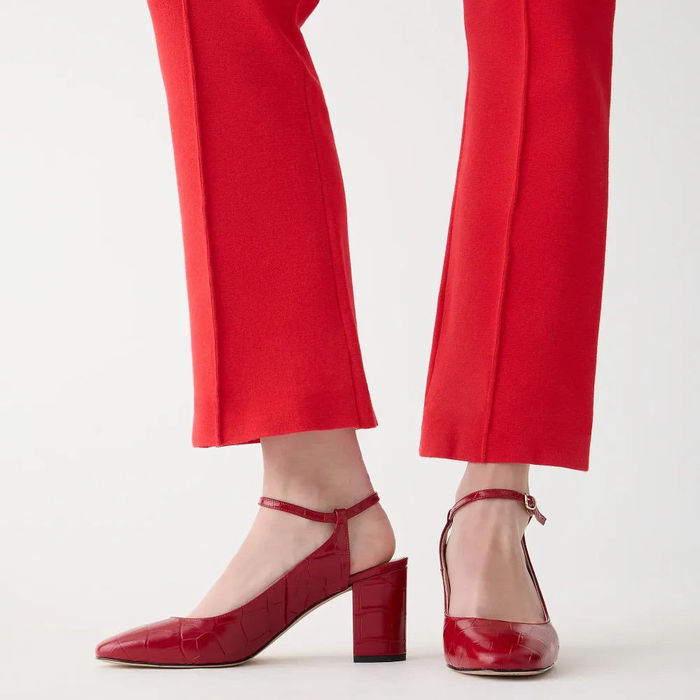 High-Rise Pintuck Straight Leg Pants