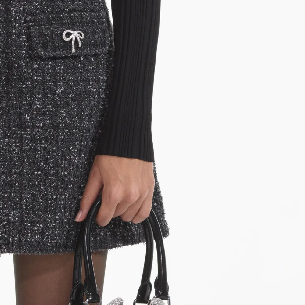 Black Embellished Knit Top