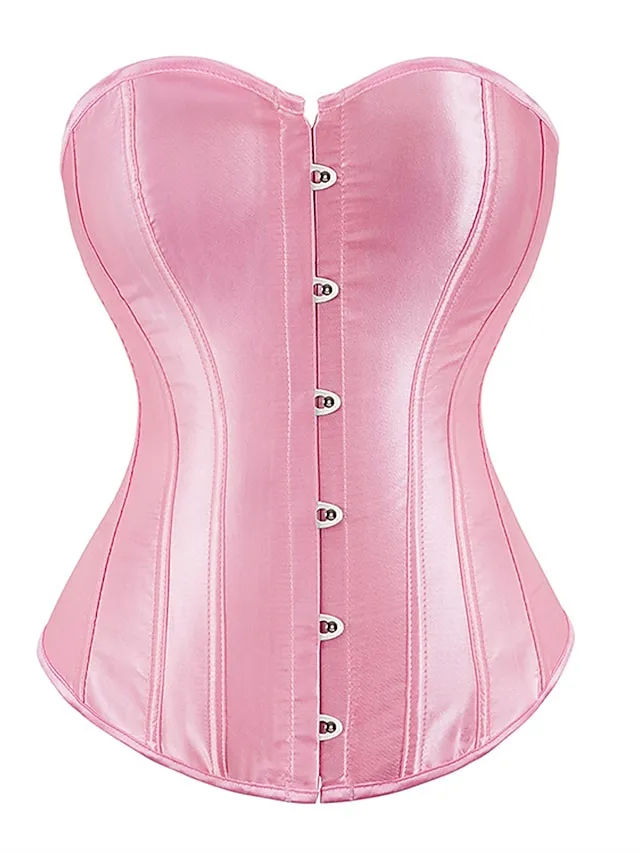 Women's Pink Corsets Dark Blue Corsets Shapewear Pure Color Corsets Party Going out Club Polyester Breathable Bandeau Sleeveless Backless Summer Spring Black White