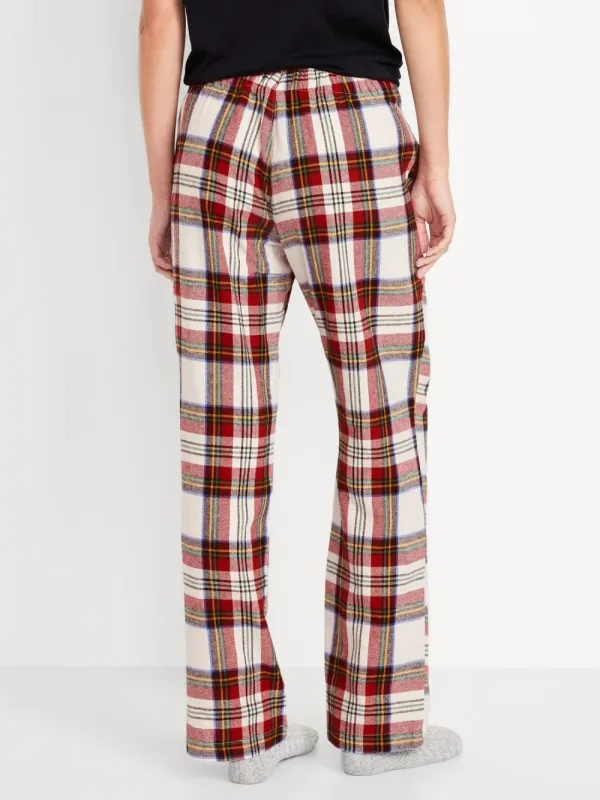 MID-RISE FLANNEL PAJAMA PANTS FOR WOMEN