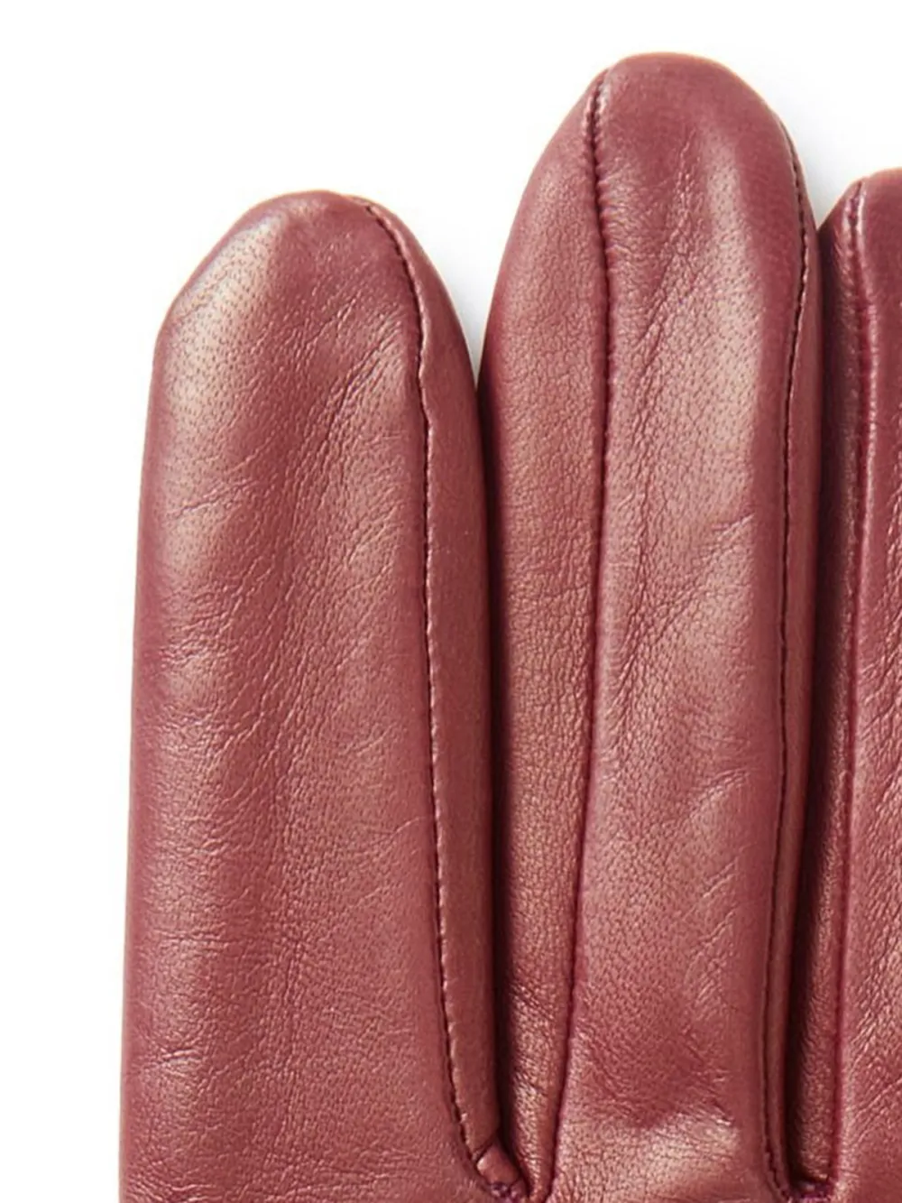 Red Elegant Style Leather Gloves
