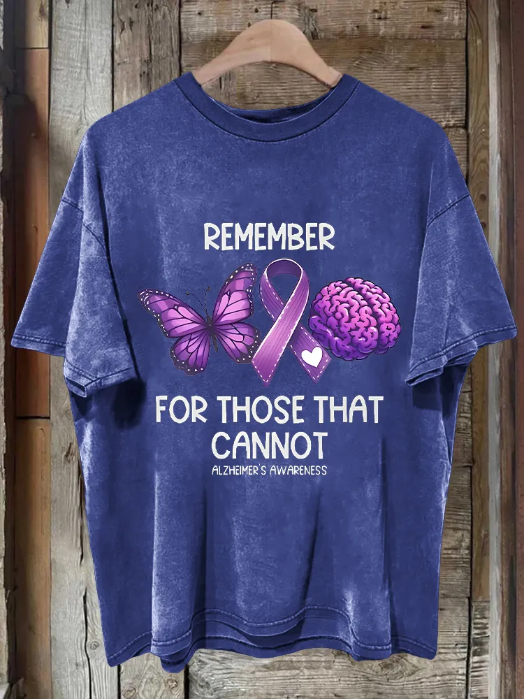 Men'S Remember For Those That Cannot Alzheimer'S Awareness T-Shirt