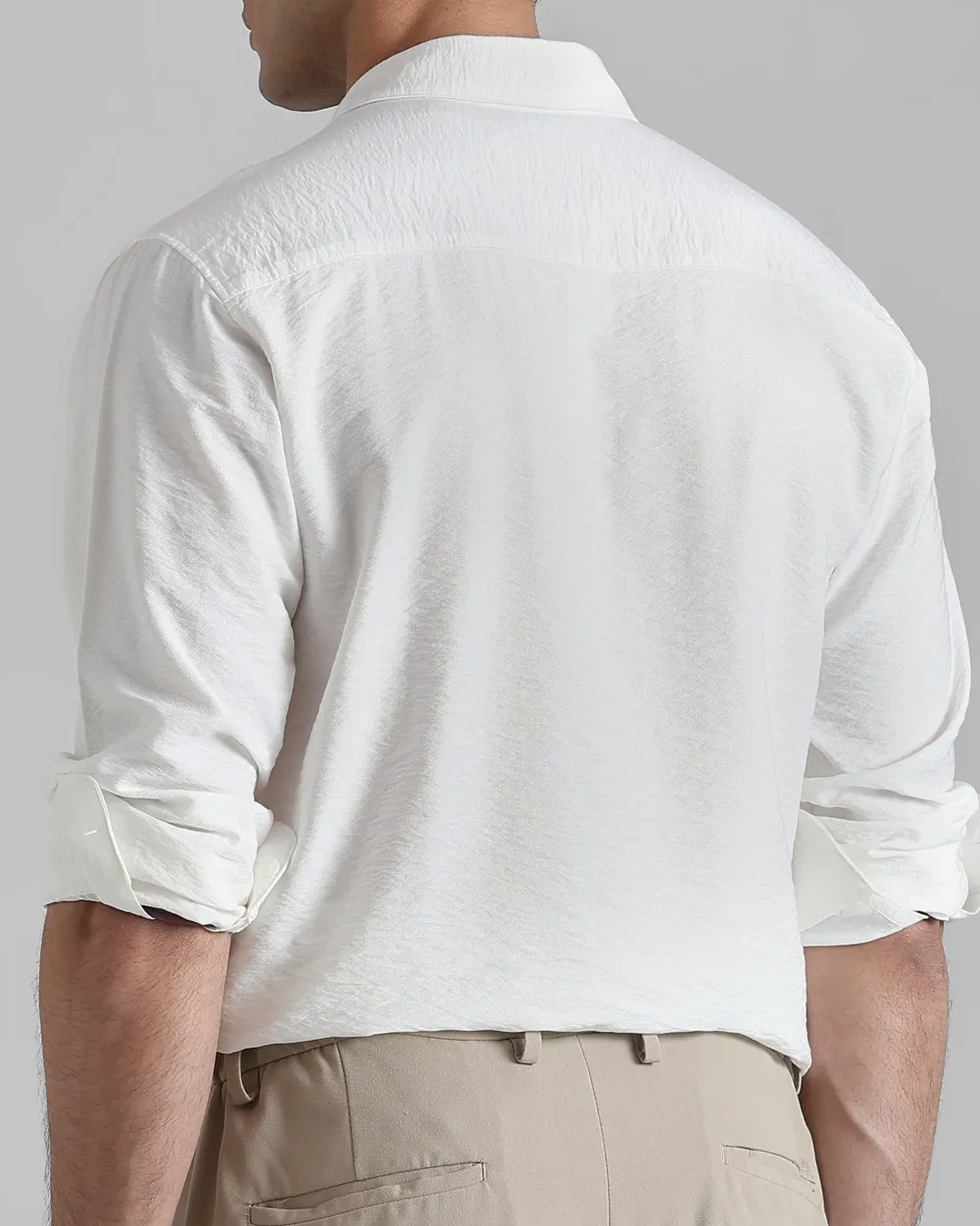 Leisure Simple Comfortable Slim-Fit Breathable White Shirt