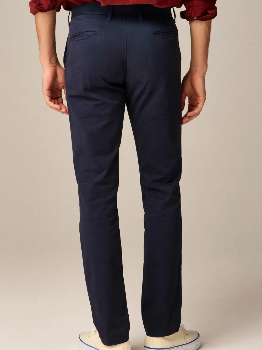 Navy Blue Slim Fit Men's Chino Pants