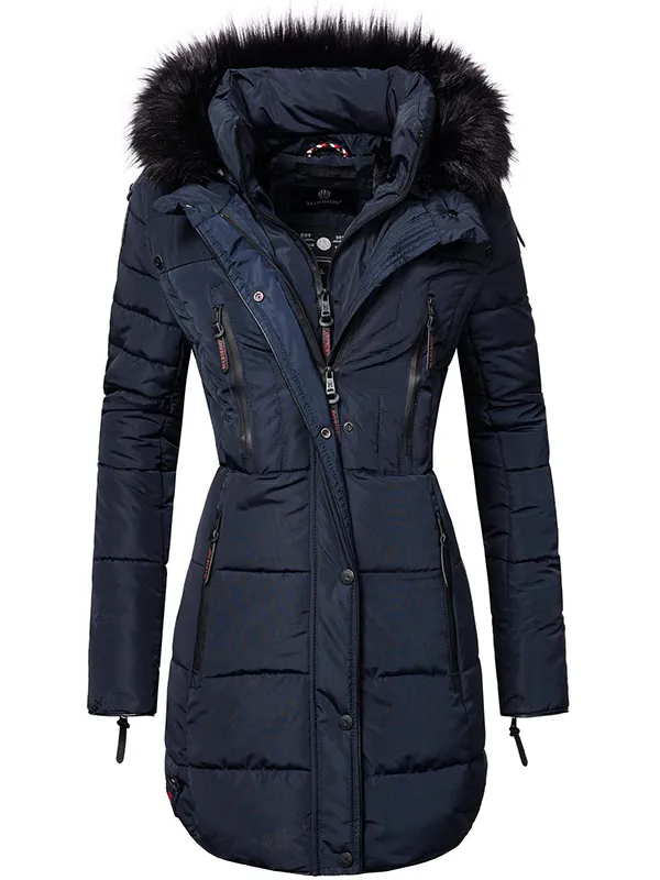 Women's winter mid-length parka coat