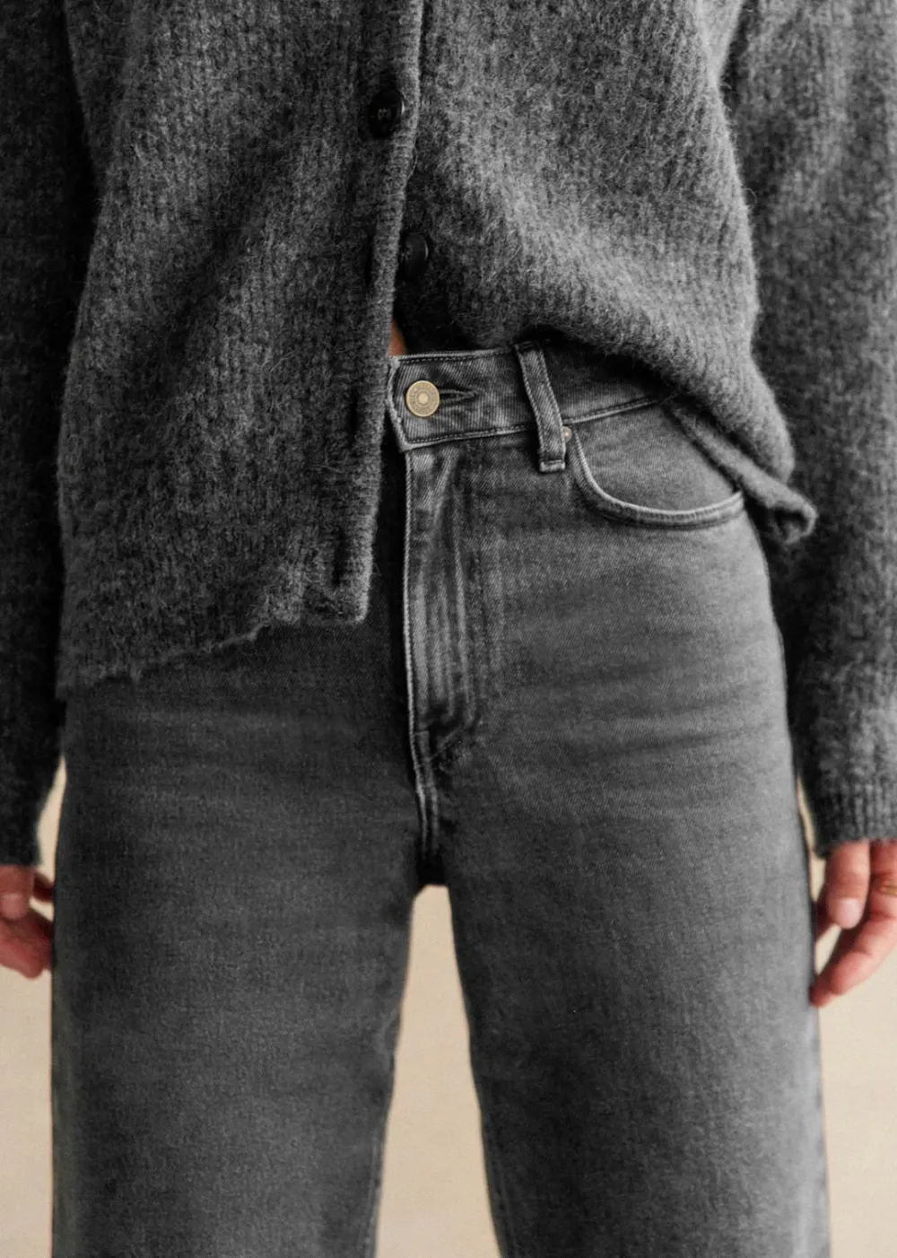 High Waist Straight Jeans