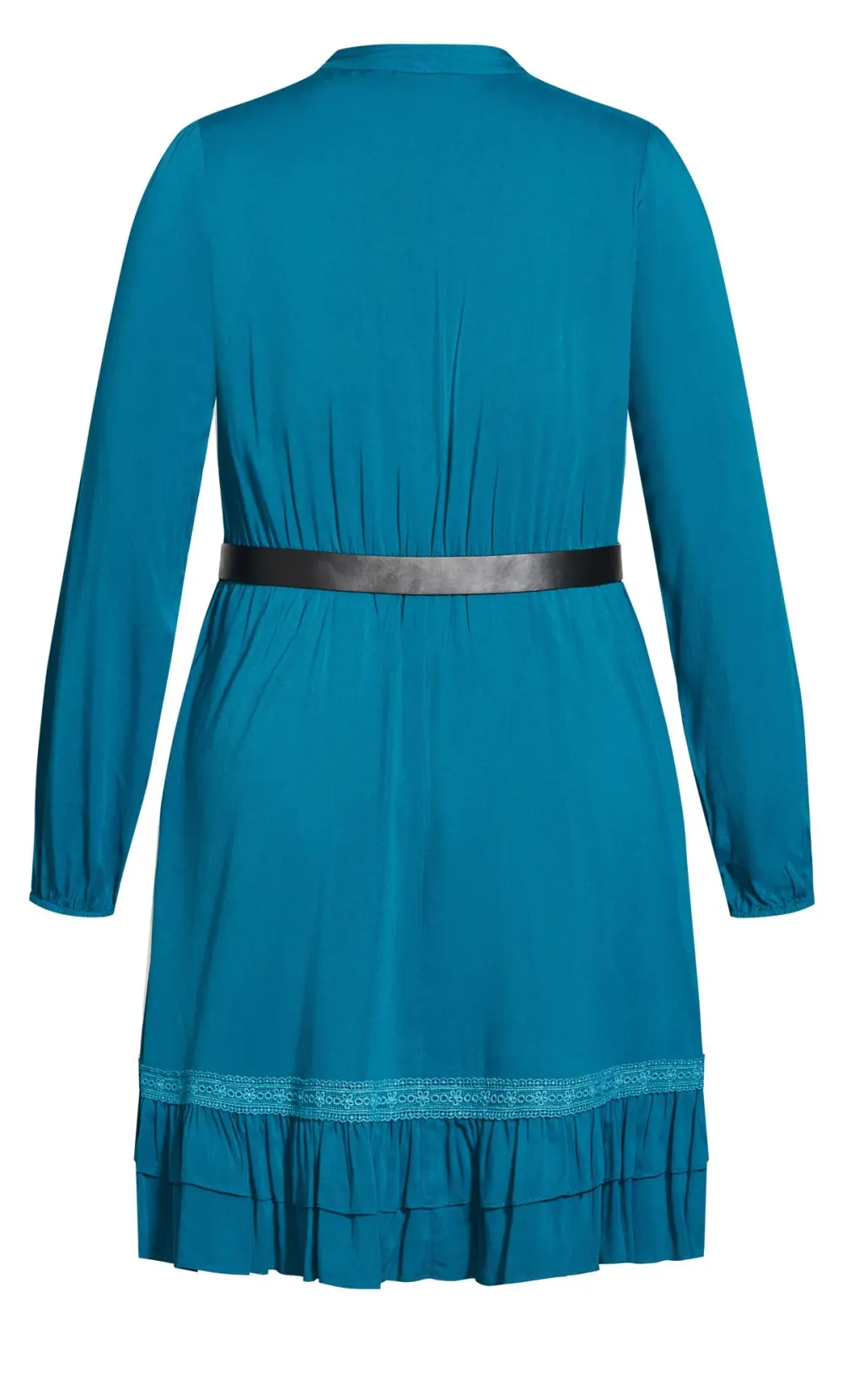 Evans Teal Blue Lace Shirt Dress