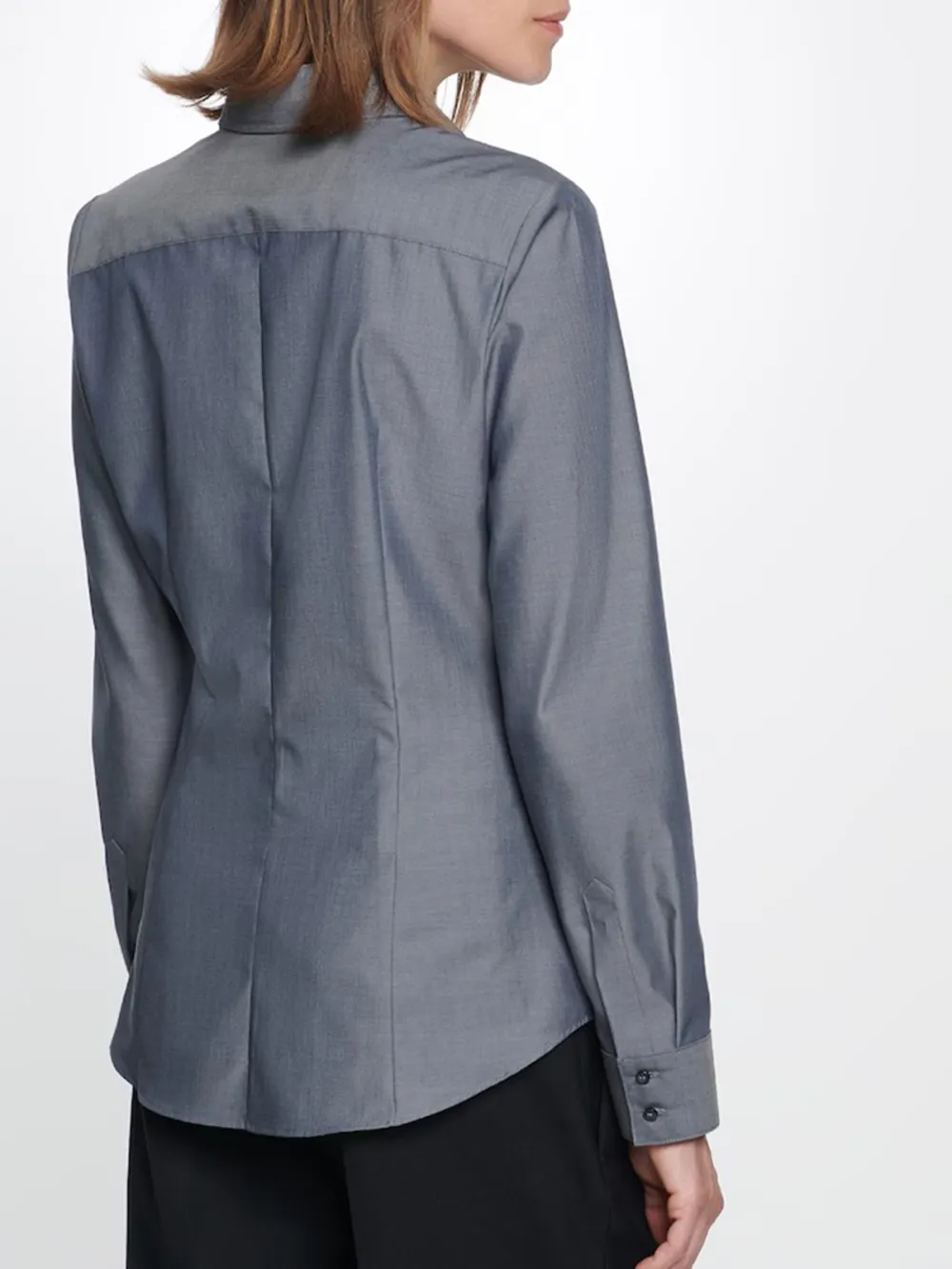 Plain Colored Long Sleeve Casual Style Blouses