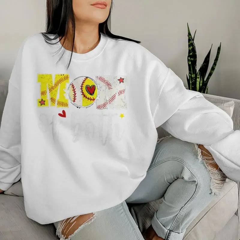 Mom Of Both Baseball Softball Women Sweatshirt