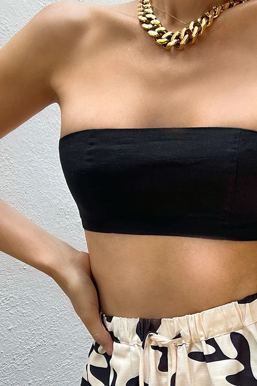 Strapless Tube Crop Bralette Top