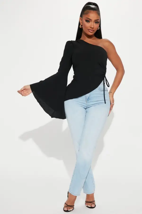 Dreamlover One Shoulder Top - Black