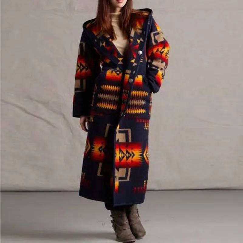 Vintange Western Style Hooded Coat