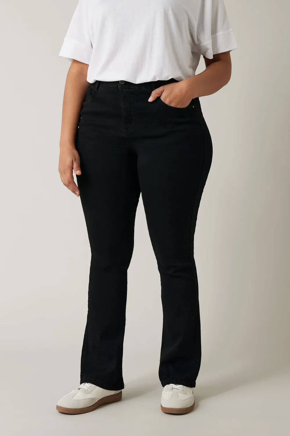 EVANS Curve Indigo Blue Denim Bootcut Jeans