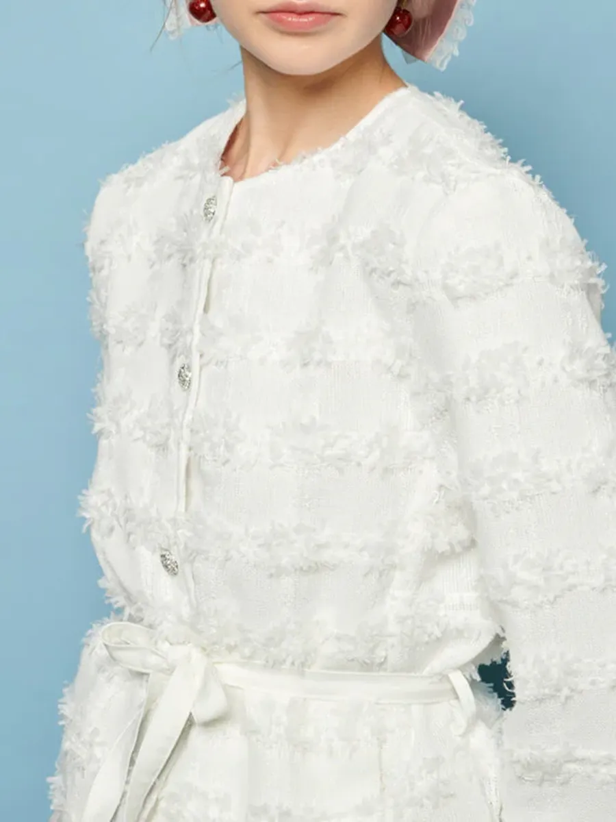 Crew Neck Tweed Jacket