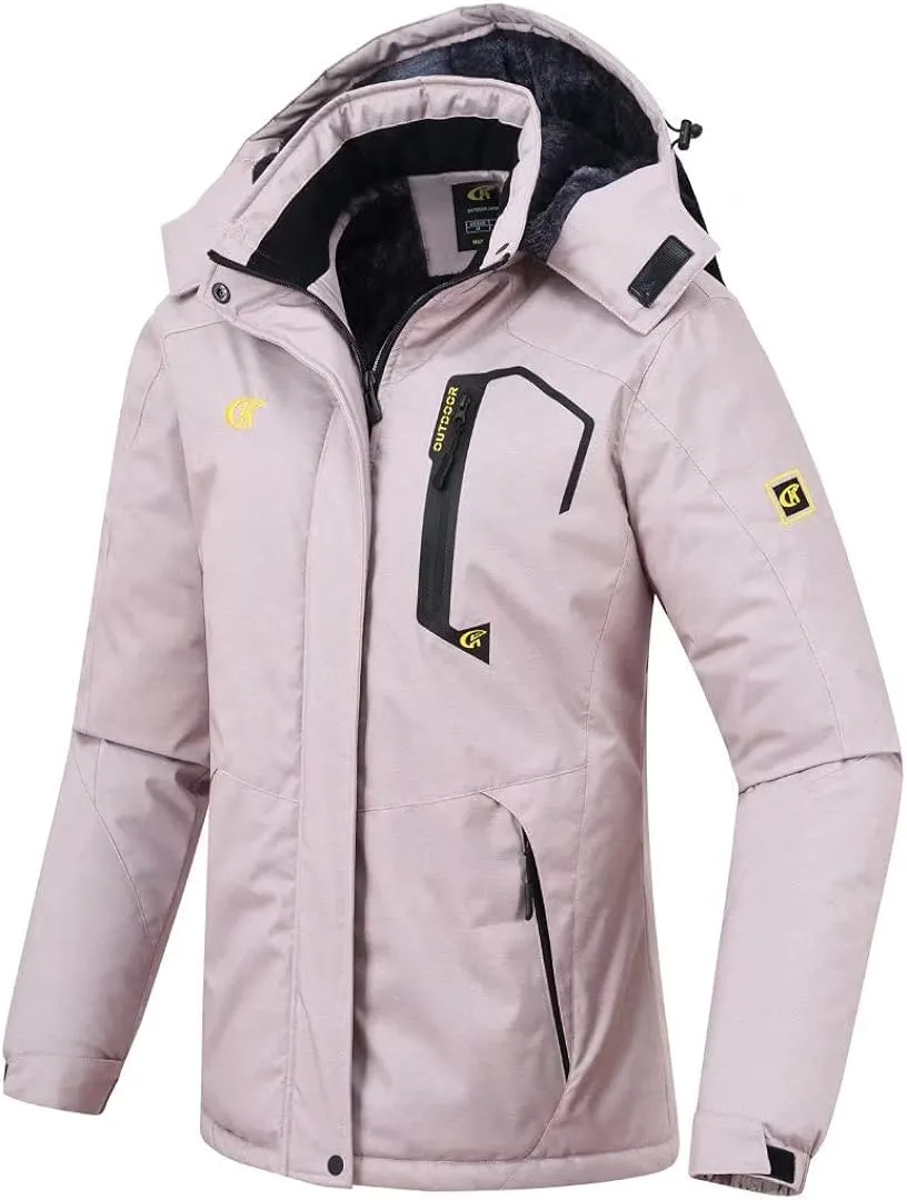 Women's Skiing Snowboarding Jackets Fleece Hood Mountain Snow Coat