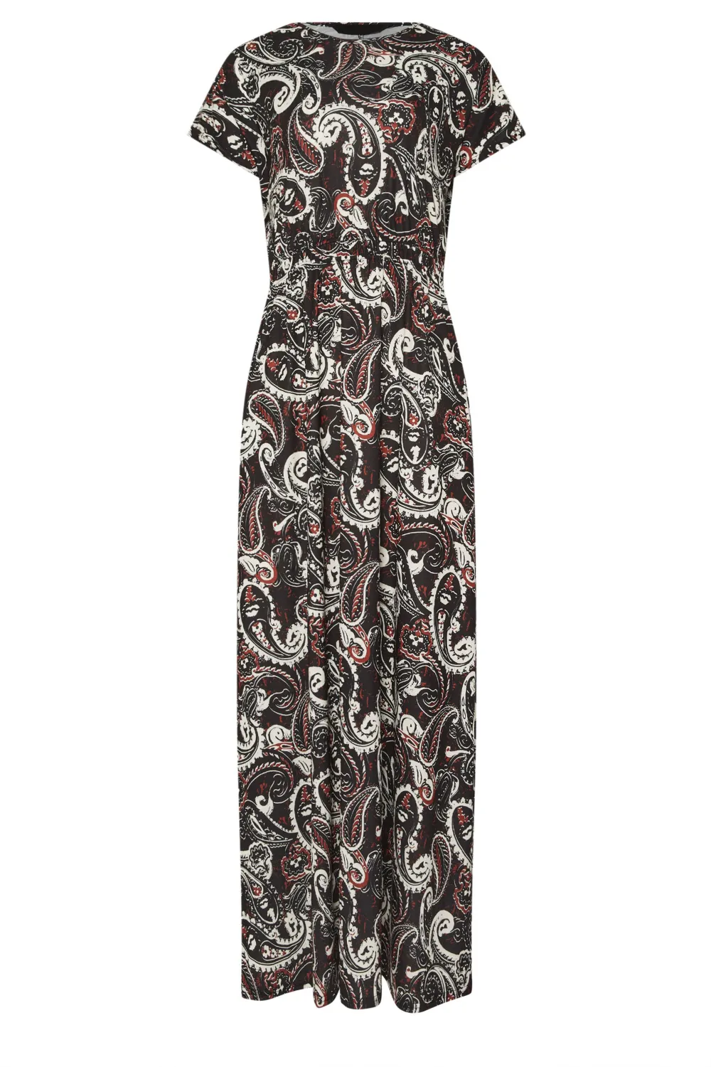 Black Casual Style Shirred Waist Dress