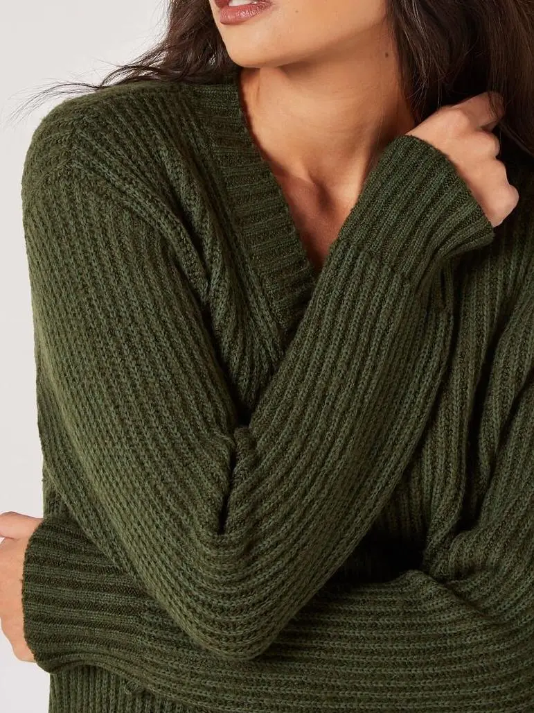 Ribbed Knit Jumper Mini Dress