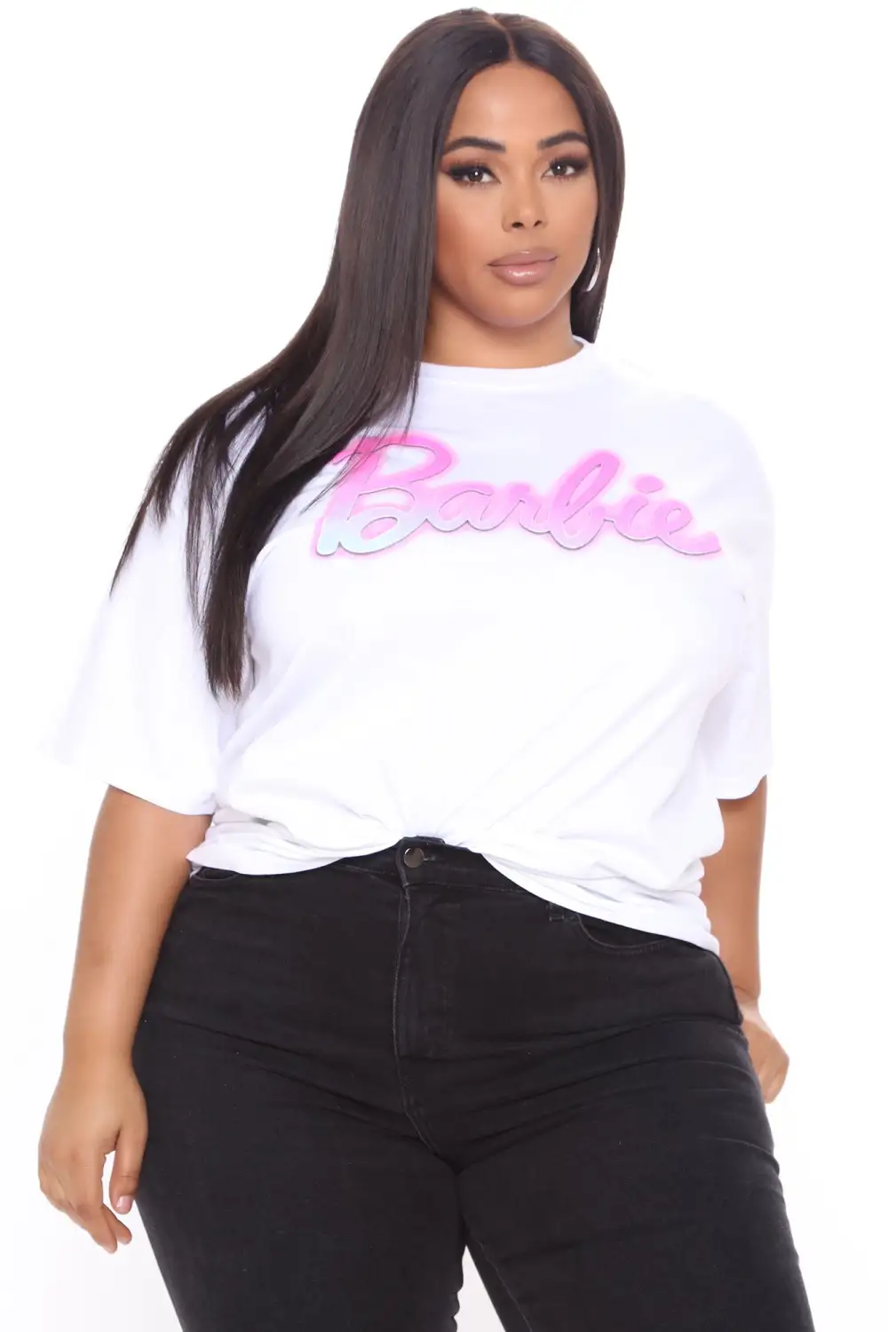 She's The Star Barbie Short Sleeve Top - White