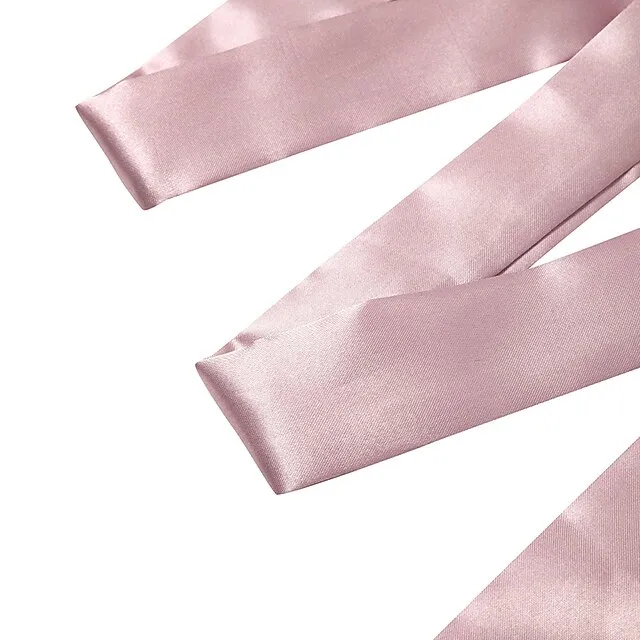 Women's Lace Satin Silk Pajamas Sets 4 Pcs Home Party Daily St.Patrick's Day Elastic Waist Pure Color Satin Simple Casual Soft Strap Top Shorts Fall Winter Spring Strap Short Sleeves Long Sleeve