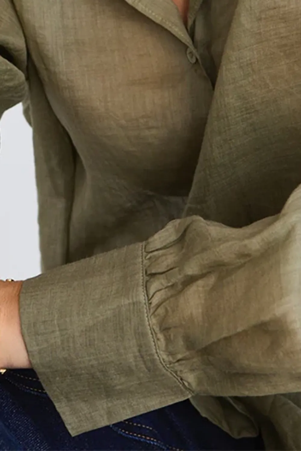 Light Khaki Linen LS Shirt