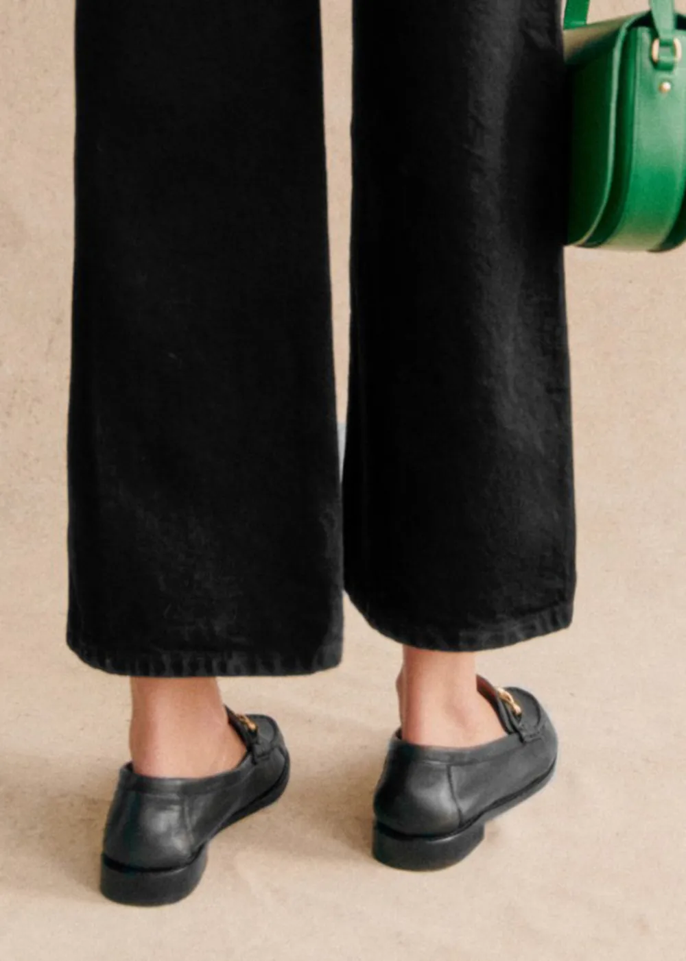 Wide-Leg Pocket Bootcut Cropped Trousers