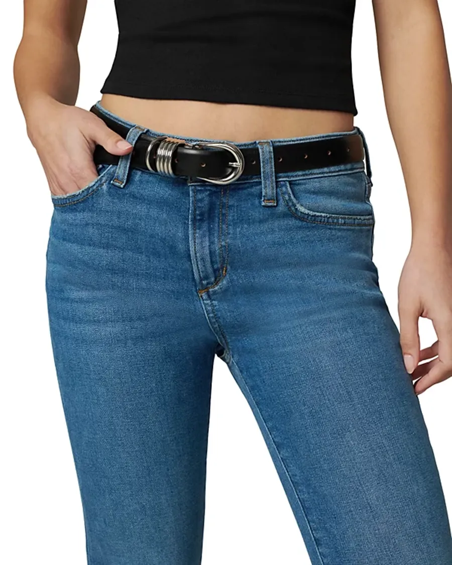 Blue Casual Style Mid Rise Bootcut Jeans