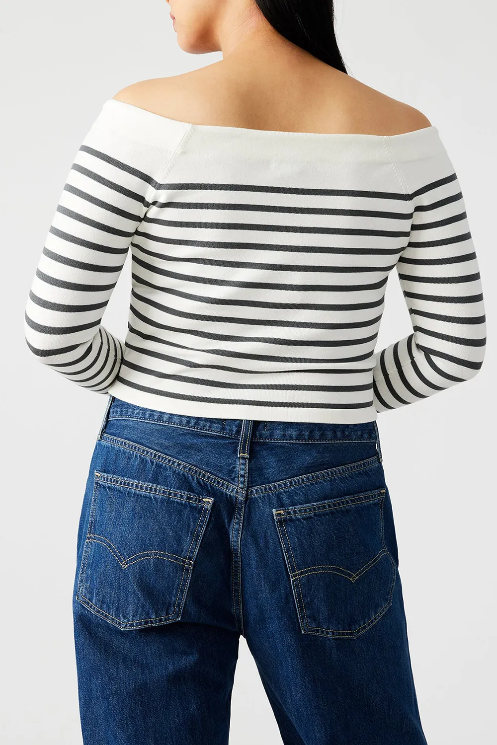 VISCOSE SWEATER WHITEBLACK