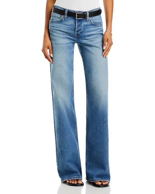 Light-Colored Wide Leg Jeans