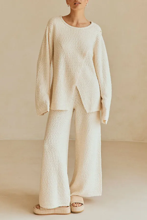 Soft Knit Flared Lounge Pants