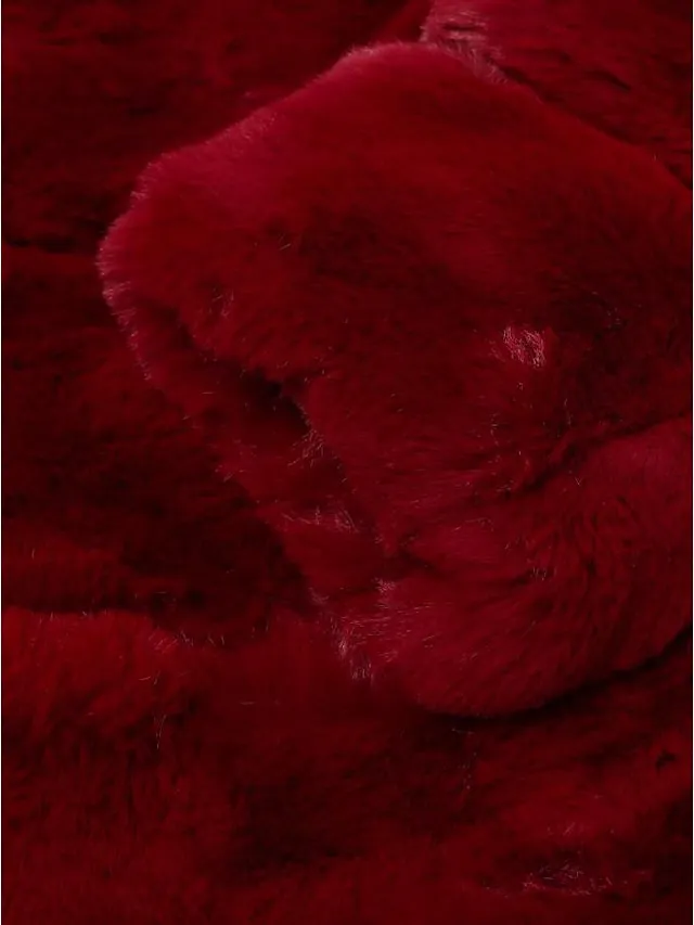 Women's Faux Fur Coat Regular Oversized Coat Sapphire Black Wine Dark Green khaki Party Party Fall Hoodie Regular Fit S M L XL XXL 3XL / Daily