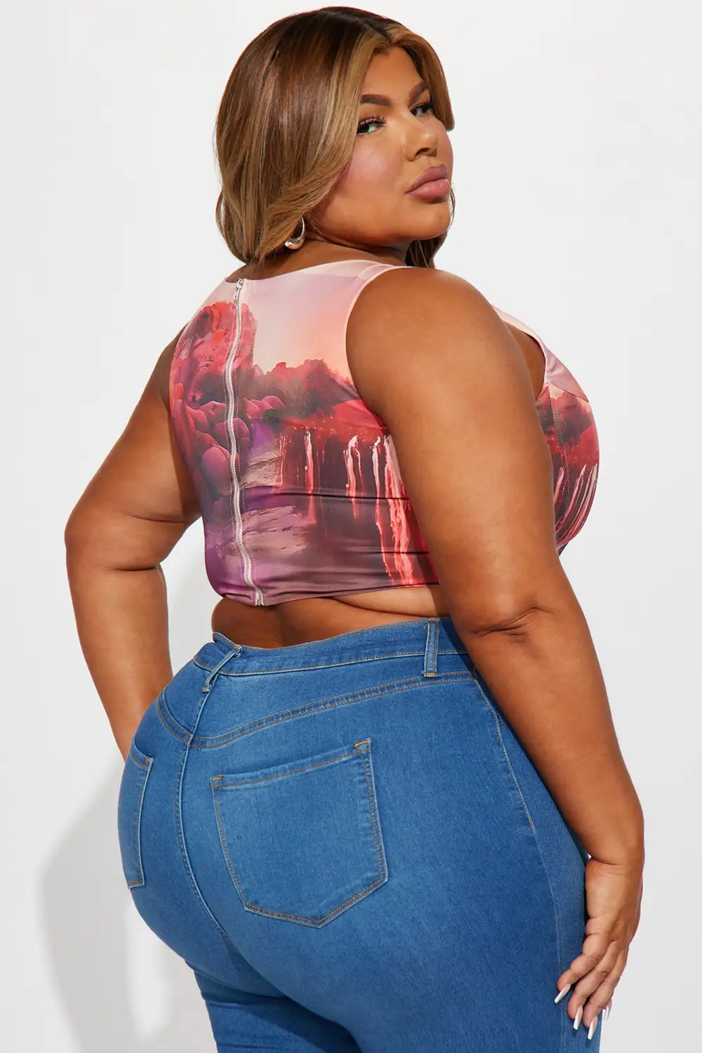 Adventures Ahead Corset Top - Orange/combo