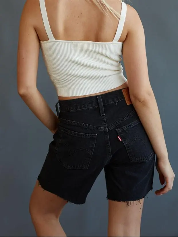 Mid Thigh Shorts Lunar Black