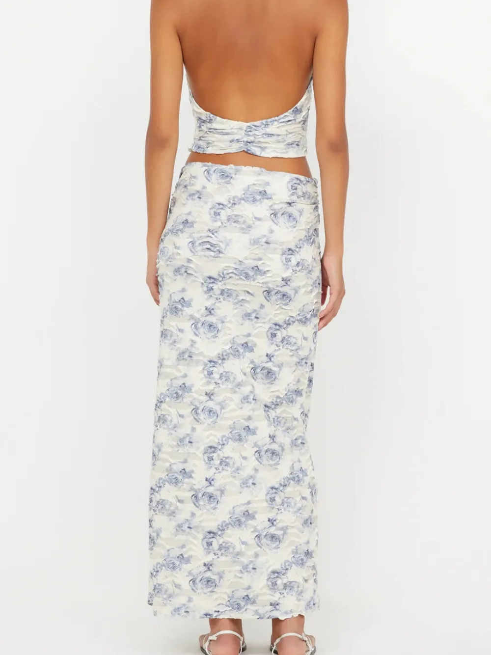 Casual Style Maxi Skirt Porcelain Rose