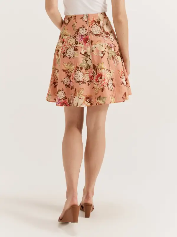 A-Line Floral Mini Skirts