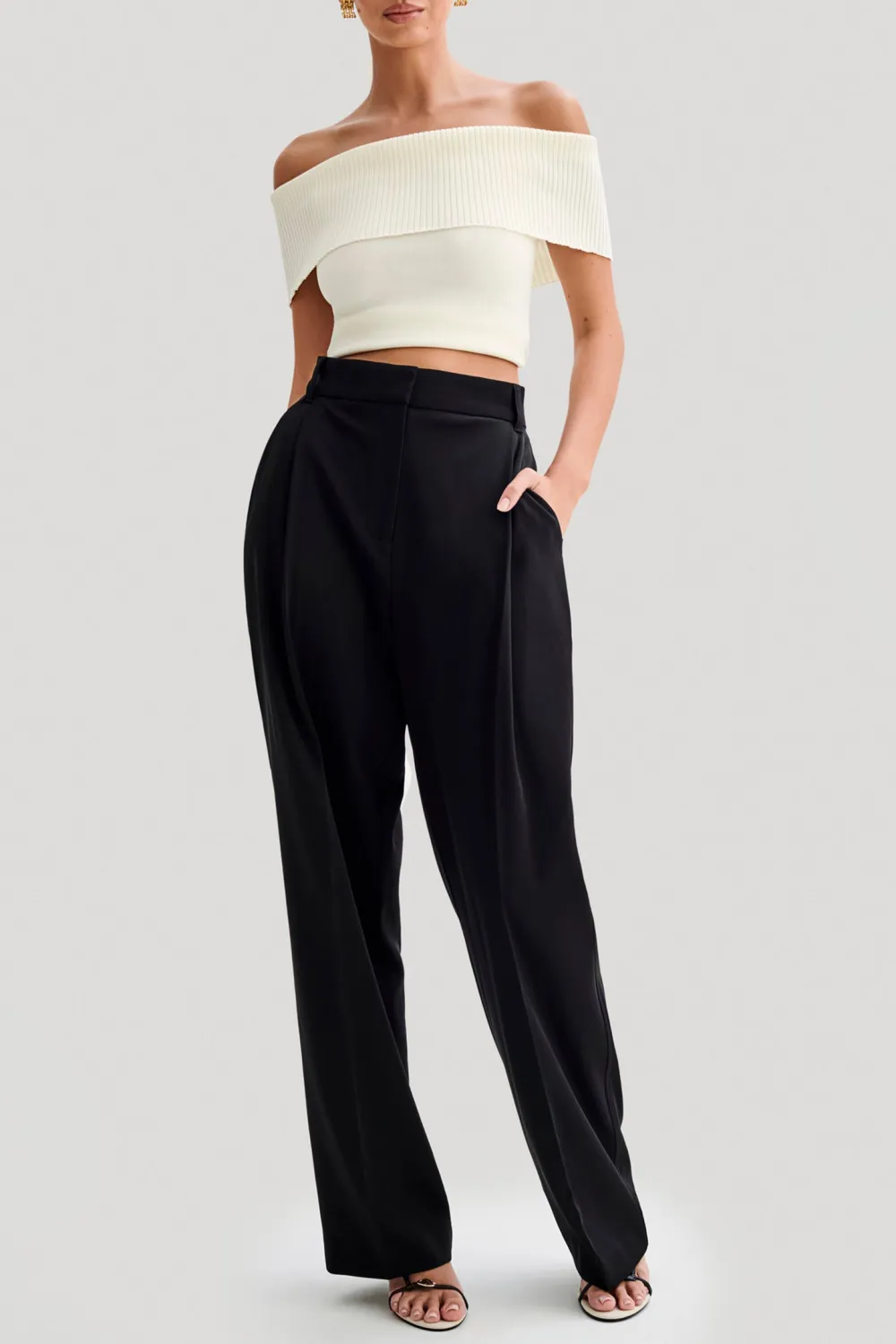 Off Shoulder Knit Top