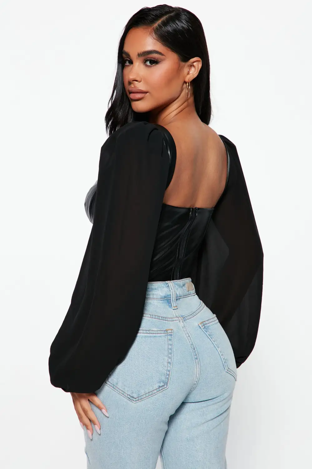 Handle It PU Corset Top - Black
