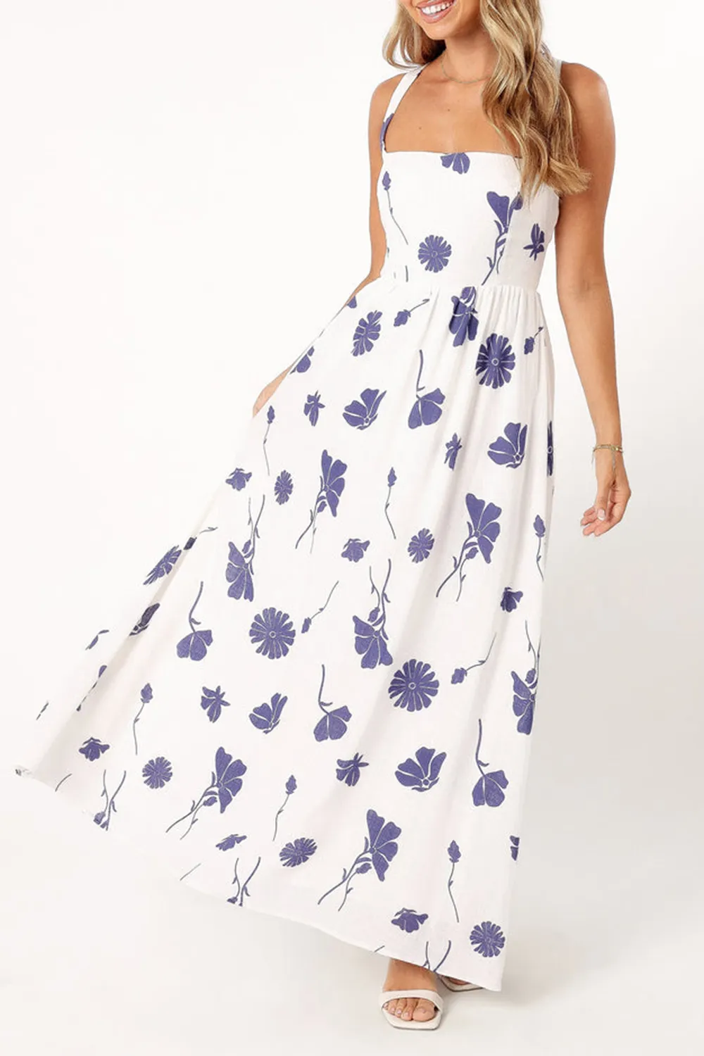 SWEET PRINT STRAP DRESS